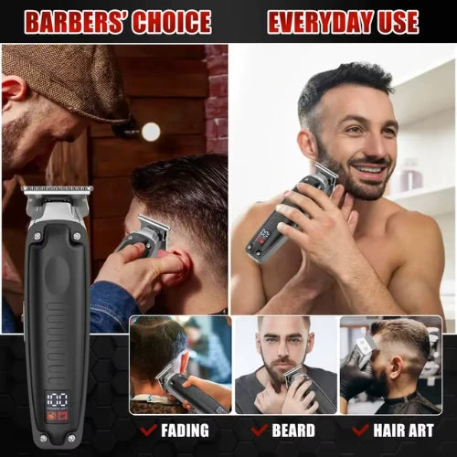 Tondeuse à barbe utilisée par coiffeurs et usage quotidien